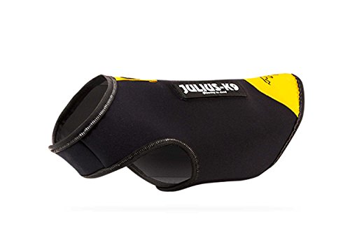 Julius-K9 Chaqueta de neopreno para perro IDC, Talla L, Negro/Amarillo