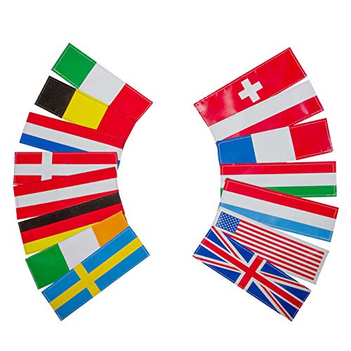 Julius-K9 Velcro National Flags – Par de Etiquetas para Dorsal Power O Belt, Disponible en Dos tamaños, Spagna