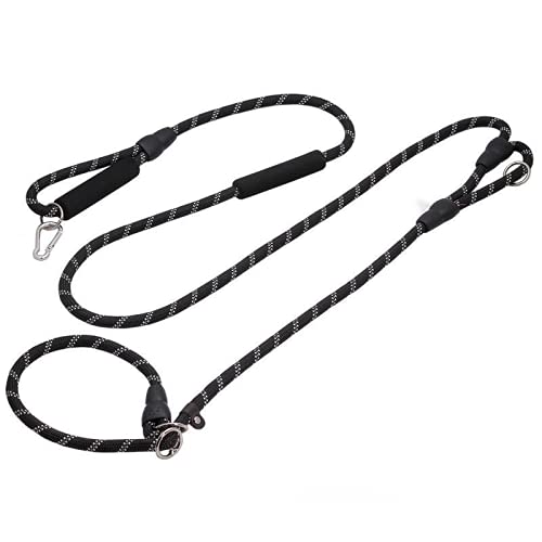 Junphil Cuerda antideslizante para perro, correa reflectante fuerte y resistente, resistente y resistente, collar de cuerda antideslizante para perros, correa de entrenamiento para perros