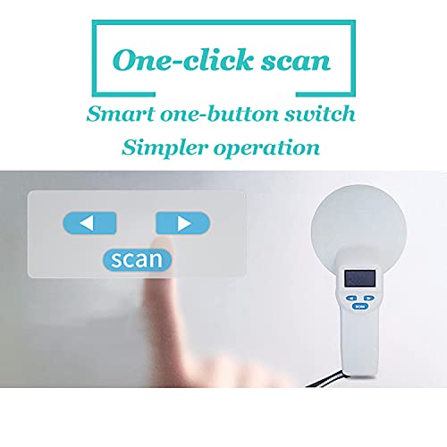 JYKCBP Lector De Chips De Animales, Puede Identificar EMID, FDX-B, ISO11784 / 85, Puede Almacenar 6000 Datos, Pantalla OLED, Adecuado para Resolver La Pérdida, El Abandono Y La Supervisión Difícil