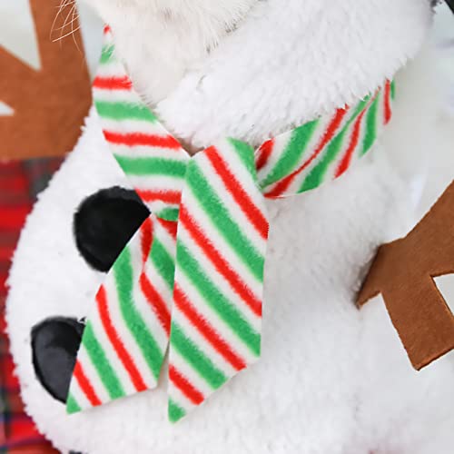 Kabxhueo Disfraz de Perro de Navidad, Disfraz de perr Papa Noel Diseño de muñeco de Nieve Ropa para Mascotas Sudadera con Capucha para Gato Perro Talla S M L,S