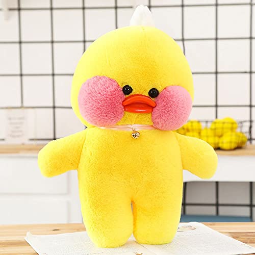 KALUO Juguetes de peluche de 30 cm patos que usan ácido hialurónico pequeño pato amarillo juguetes rellenos de pato transforma a cerdo gato panda perro conejo (perro)