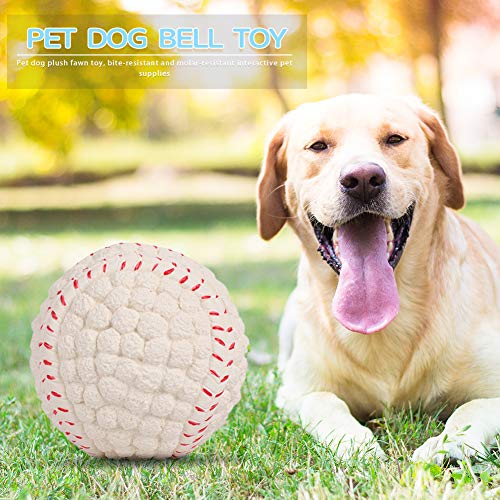 KANUBI Juguete sonoro para mascotas, juguete para perros, limpieza de dientes a prueba de mordeduras, pelota de látex para ortodoncia, pelota de entrenamiento interactiva para mascotas