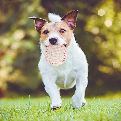 KANUBI Juguete sonoro para mascotas, juguete para perros, limpieza de dientes a prueba de mordeduras, pelota de látex para ortodoncia, pelota de entrenamiento interactiva para mascotas