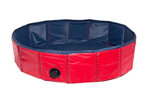 Karlie 31886 Doggy Pool Piscina, Azul y Rojo, 20 cm, Ø 80 cm, M