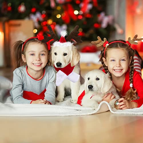 KATELUO Disfraz de Navidad para Mascotas,Sombrero Bufanda de Santa Navidad de Gato Perro, para Fiestas de Navidad, Decoraciones para Fiestas (Estilo 2)