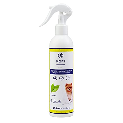 KEFI animals Aerosol de Cuidado para Perros de Everydog con Aroma a té Verde Fresco, para Pelo Corto, Pelo Largo, con lanolina y glicerina, hidrata y nutre el Cabello, Botella de Spray de 250 ml