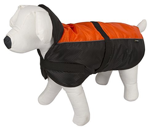 Kerbl 80632 Sölden - Abrigo para Perros (XXXL, 70 cm), Color Negro y Naranja