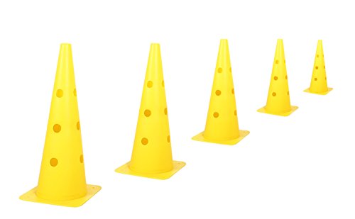 Kerbl Agility Cone-Three Hurdle - Set de 3 Conos, Color Amarillo