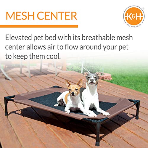 K&H Mascotas Catre elevado original para mascotas, cama para perros y gatos, Grande