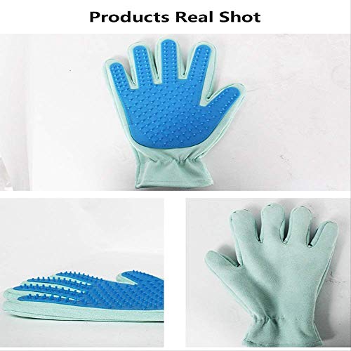 KIFFAY 2 Uds, Diseño Elástico, Silicona, Mascotas, Perros, Gatos, Guantes De Aseo, Cepillo, Removedor De Pelo, Masaje, Lavado, Peine De Baño para Mascotas, Gadget De Limpieza para Deshedding Rosado