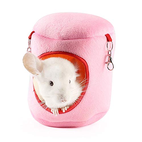 KinderALL Hamaca Gato Cama Conejo Pequeña Mascota Cama Guinea Cerdo casa Ardilla Bolsa de Dormir Hamacas de Rata para Jaula Hurón hamacas Conejo de la Cama Pink,XL