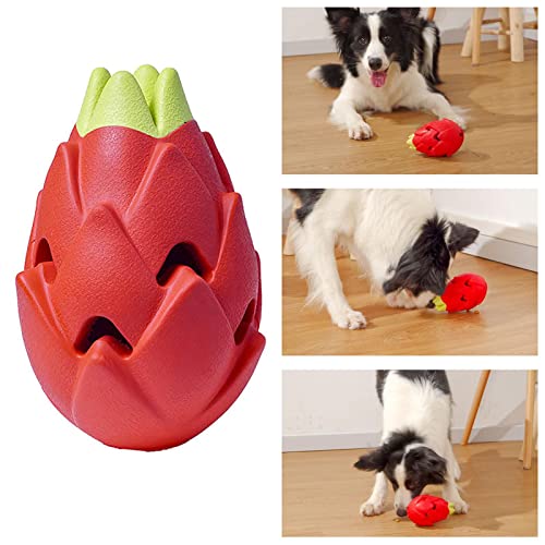 Kinget Juguete para Masticar Frutas para Perros, Juguete Resistente a Las Fugas de Comida para Perros, Juguetes interactivos para Perros de diseño Elegante, Juguetes para Perros para masticadores