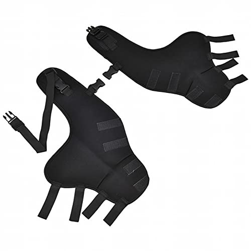 KMZ De Soporte De La Pierna Trasera Doble del Perro,Llaves De Soporte para Las Piernas Traseras Pershead De La Rodilla para Perros para La Pierna Trasera De La ACL Desga Black-L