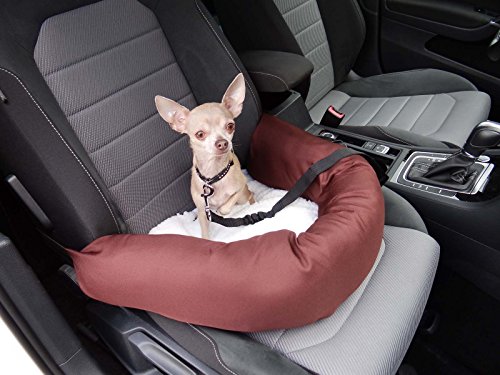 knuffliger Auto asiento para perros, gatos o mascotas Incluye Correa y asiento Fijación recomendado para Seat Seat Inca Material Stoff inkl. Flexgurt