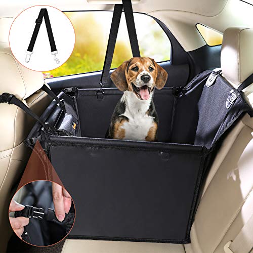 Kohree 3 en1 Protector de Asiento de Automóvil Mascotas Protector de Alfombrilla de Asiento Delantero Impermeable para Asiento Trasero de Coche y Protección latera 58x50x 55cm