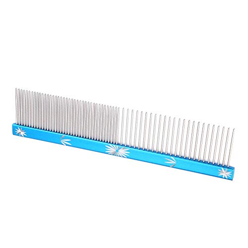 koulate Detangling Pet Comb Pet Comb, Acero Inoxidable Pin Perro Gato Pelo Mascota Peluquer¨ªa Cabello Herramienta Peine Perro y Gato Peluquer¨ªa(Color 1)