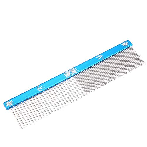 koulate Detangling Pet Comb Pet Comb, Acero Inoxidable Pin Perro Gato Pelo Mascota Peluquer¨ªa Cabello Herramienta Peine Perro y Gato Peluquer¨ªa(Color 1)