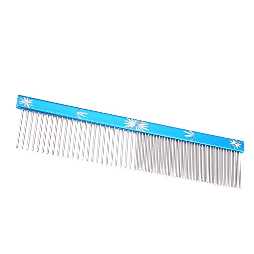 koulate Detangling Pet Comb Pet Comb, Acero Inoxidable Pin Perro Gato Pelo Mascota Peluquer¨ªa Cabello Herramienta Peine Perro y Gato Peluquer¨ªa(Color 1)