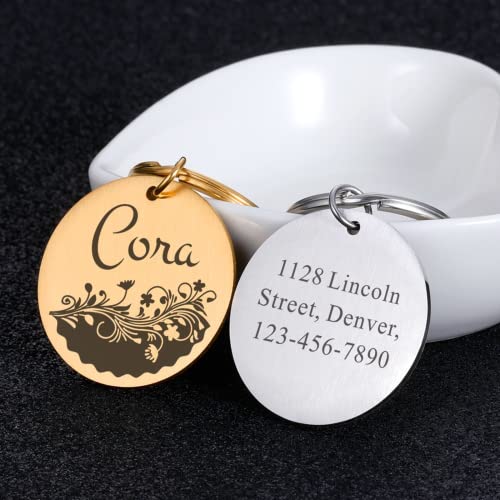 krui Chapa Perro Grabada Personalizada,Collar Personalizado Perro,Placa para Perros Personalizadas,Collar para Perros con Nombre,Collares Seresto para Perros,Chapas para Perros (30X30MM,Negro)