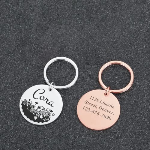 krui Chapa Perro Grabada Personalizada,Collar Personalizado Perro,Placa para Perros Personalizadas,Collar para Perros con Nombre,Collares Seresto para Perros,Chapas para Perros (30X30MM,Negro)