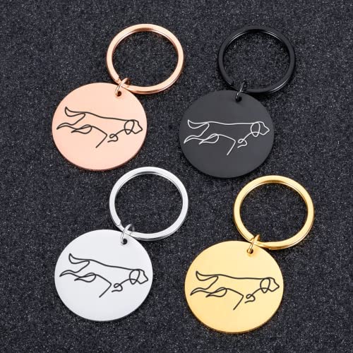 krui Chapa Perro Grabada Personalizada,Collares Perros Personalizados,Chapa Perro Grabada,Collar para Perros con Nombre,Collares Seresto para Perros,Pajaritas para Perros (Estilo uno,Oro Rosa)