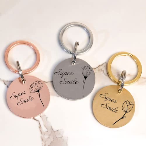 krui Collares para Perros Personalizados,Collares Perros Personalizados,Placas para Perros Grabadas,Chapa Perro Personalizada,Pajaritas para Perros (Grande 34 mm,Oro)