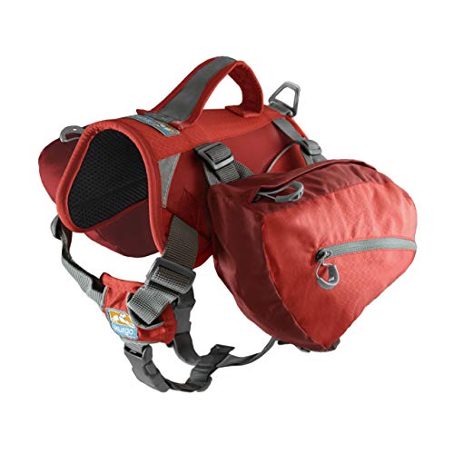 Kurgo Baxter - Mochila Arnés Chaleco para Perro, Bolsa Sillón para Excursionismo, Senderismo y Camping - Rojo - L