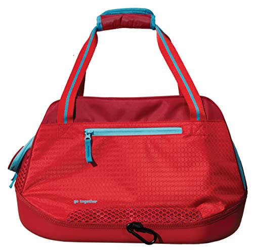 Kurgo Explorer, Transportín para Perros y Gatos, Bolsa para Mascotas Hasta 5.5 Kg, Base Impermeable, Rojo