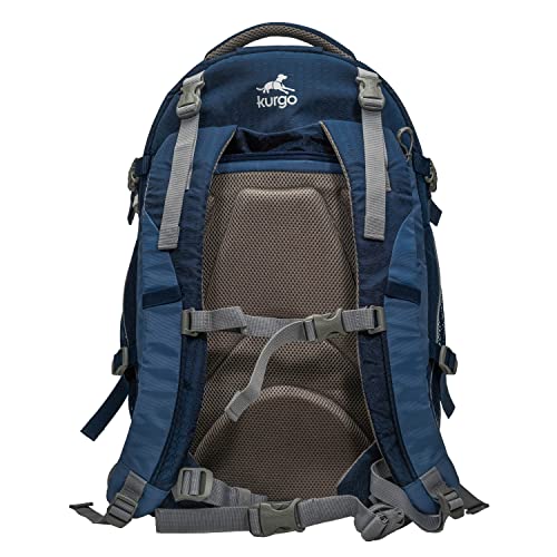 Kurgo G-Train, Mochila para Perros Pequeños y Gatos, Transportín, Base Impermeable, Viajes y Excursiones, Azul Marino