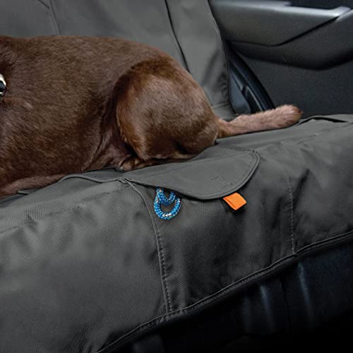 Kurgo Wander - Funda de Asiento de Coche para Perros, Protector de Asiento para Macotas, Ajuste Universal - Gris