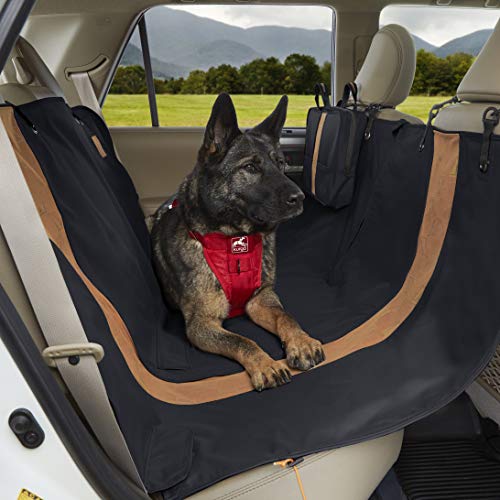 Kurgo Wander - Funda de Asiento de Coche para Perros, Tipo Hamaca, Impermeable, Protector de Asiento para Mascotas, Gris