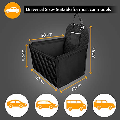 KYG Protector Impermeable para Mascotas Asiento del Coche Transpirable Extraíble con Correa de Seguridad para Proteger Seguridad de Mascotas en Viaje