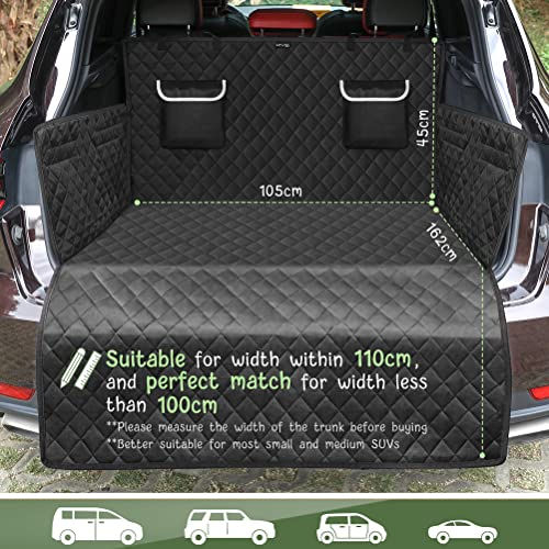 KYG Protector Maletero de Coche Alfombrilla Maletero Universal Cubierta Impermeable para Perro con Superficie Anti-Deslizamiento con Dos Bolsas de Almacenamiento y Comedero de Silicona Plegable Gratis