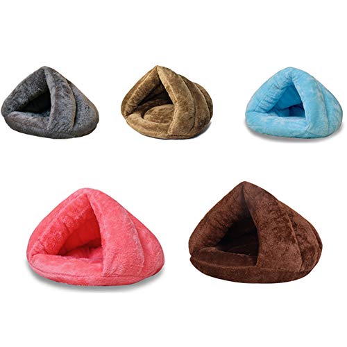 LahAd Caseta Perro Interior Camas para Perros De Lujo Cama del Perro Perro Bolsas de Dormir Cama de Veterinario para Perros De Peluche Cama del Perro Camel,Small