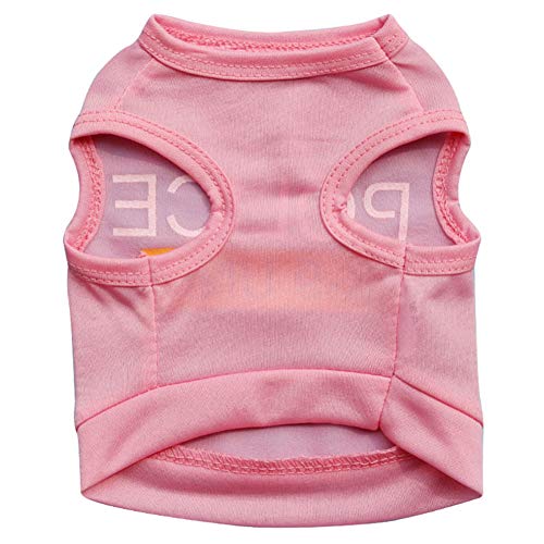 LahAd Chaleco Perro Verano Verano Ropa para Perros Ropa para Perros Gatito Ropa Bulldog Francés Ropa Doggy Abrigos Ropa de Gato Mascotas Pink,Large