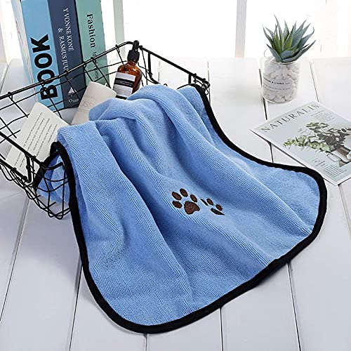 LALFPET Toalla de baño de microfibra absorbente para perro, gato, suave, cómoda, suministros para mascotas, 50 x 90 cm, para perros y gatos pequeños, medianos, grandes