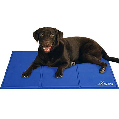 Lauva Alfombrilla Fresca para Perros Gande, Mascotas Alfombrilla Autoenfriante, Almohadillas de Hielo de Gel No Tóxicas, Colchón Dormir de Verano para Gatos, Cachorros Casa Viaje(49.5* 90 CM)