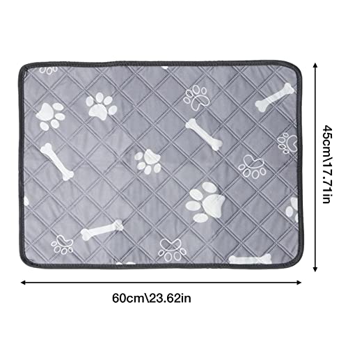 Lavable Empapadores Perros, Almohadilla De Orina Impermeable Para Mascotas Pequeñas, Alfombra Antideslizante Reutilizable Lavable A Máquina Para Gato Perro Conejo Chinchilla Sofá Coche Perrera, Gris