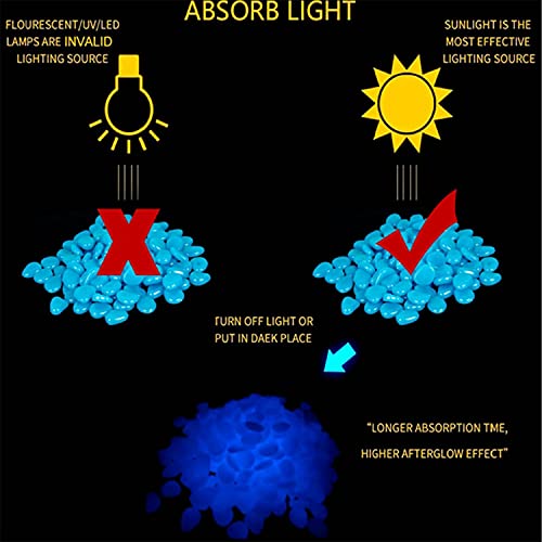 LEADALL Accesorios De Guijarros De Resina, Guijarros Que Brillan En La Oscuridad 500 Piezas De Piedras Brillantes De Colores Aptas para Peceras Acuarios Bonsáis Macetas Pasarelas Calzadas,C