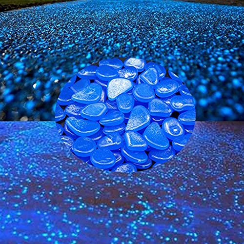 LEADALL Guijarros Que Brillan En La Oscuridad, 300 Piezas De Accesorios De Guijarros De Resina Rocas Decorativas Brillantes Aptas para Peceras Acuarios Bonsáis Macetas Pasarelas Calzadas (2~3 Cm)