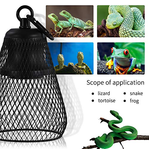 LEDGLE Lampara Tortuga, Luz Reptiles, Lampara Calor Tortugas, E27 Luz 50W 75W con Clip, 360° Giratoria, Luz Tortuga para Lagartos, Anfibios, Serpientes, Camaleones, Terrarios, Tortugas de Agua