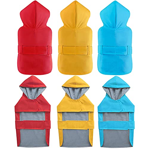 LeerKing Chubasquero para Perros Chaqueta para Lluvia Impermeable Mascota Perro con Capucha Resistente al Agua Abrigo de Invierno para Perros Pequeños y Medianos, Amarillo S