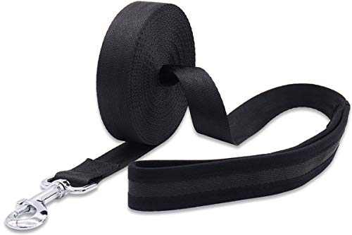 Leeyunbee 10M Cuerda de Adiestramiento para Perros, Correa de Perro Resistente Robusto, Correa Perro Larga Nylon, Correa de Entrenamiento para Perros Grandes y Pequeños (Negro)