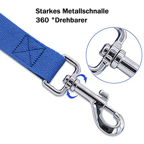 Leeyunbee 10M Cuerda de Adiestramiento para Perros, Correa de Perro Resistente Robusto, Correa Perro Larga Nylon, Correa de Entrenamiento para Perros Grandes y Pequeños (Azul)