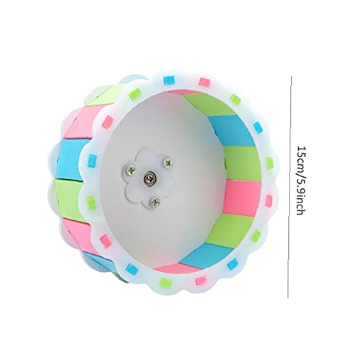 Liadance Hamster Rueda Corriente Pequeño Animal Silent Spinner Ejedro Ejercicio Deportes Juguete 15 cm