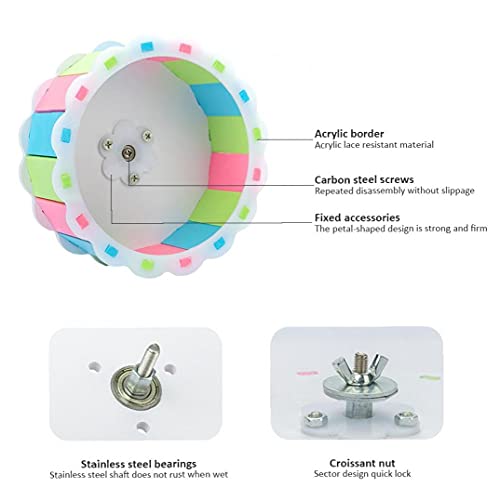 Liadance Hamster Rueda Corriente Pequeño Animal Silent Spinner Ejedro Ejercicio Deportes Juguete 15 cm