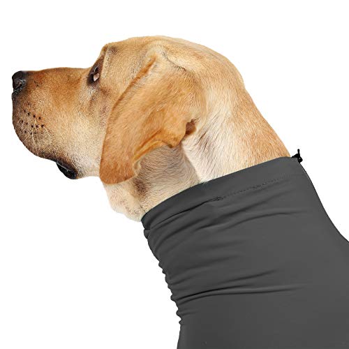 LIANZIMAU Traje de recuperación de Perro Onesie con piernas Mangas largas Transpirable Protege el Cono de heridas Alternativo Chaleco quirúrgico después de la cirugía Pijama para Perros