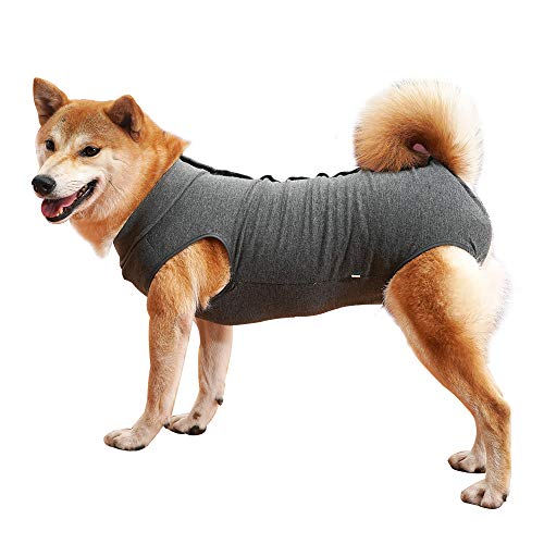 LIANZIMAU Traje Recuperacion Perro Body Quirurgico Cono E Collar Alternativo Abdominal Heridas y Protector Después de la Cirugía Desgaste Body Postoperatorio Perro Ropa para