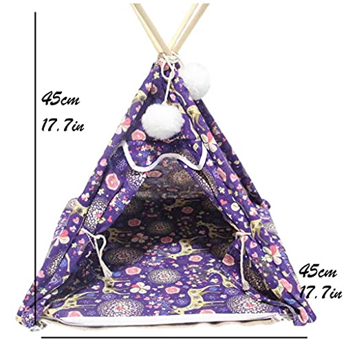 liberal Ropa de Cama, Transpirable, Pista de Seda de Hielo, Tienda de Mascotas Tienda de Perros Cat Tepee Dog Teeepee Pet Teepee Linda Caza Caza DE Cat Tepee Tienda para Perros